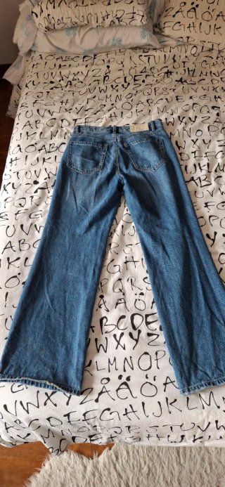 Pantalón vaquero ancho mujer