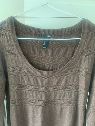 Vestido punto H&M marrón talla L