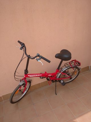 Bicicleta plegable F-Park 20 roja