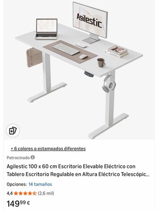 Escritorio Elevable Eléctrico Agilestic