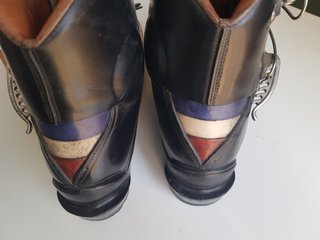 Scarponi sci cuoio vintage