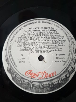 Vinilo Santa - No Hay Piedad Para Los Condenados