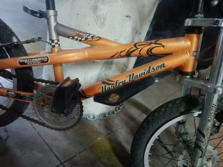 Bicicleta Harley Davidson Infantil Naranja