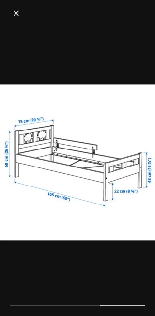 Cama infantil KRITTER Ikea con colchón