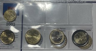 Monaco 2003 Lotto 6 Monete in euro serie