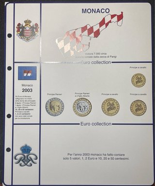Monaco 2003 Lotto 6 Monete in euro serie