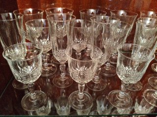 Copas de cristal tallado