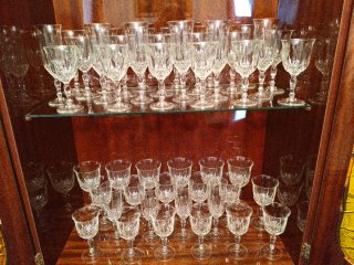 Copas de cristal tallado