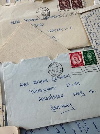 Lote de cartas y sobres antiguos