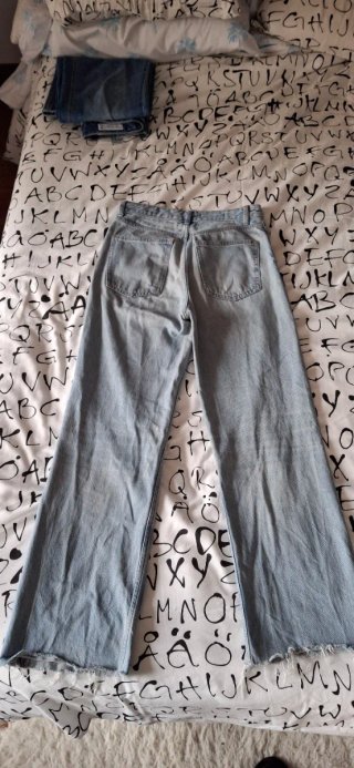 Pantalón vaquero ancho mujer