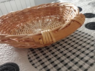 Cesta de mimbre redonda 40cm