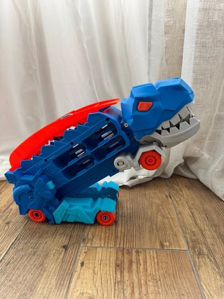 Dinosaurio Atrapa Coches Azul y Rojo
