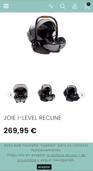 Silla de coche Joie bebé gris