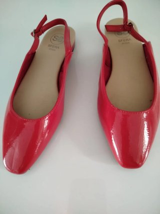 Sandalias Slingback Charol Rojas Talla 36