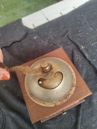Molinillo de café vintage madera y metal
