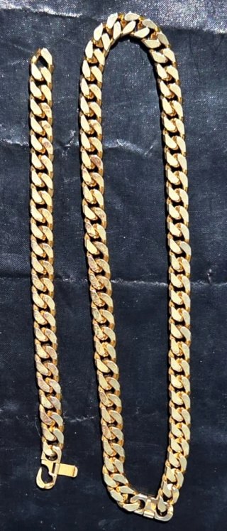 Cadena y Pulsera vintage de oro a juego
