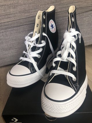 Converse All Star Plataforma Mujer Negras