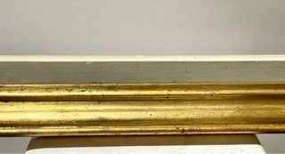 Marco dorato in legno per quadri ad olio, vintage e perfettamente conservato