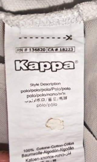 Polo Kappa manga corta mujer Talla L