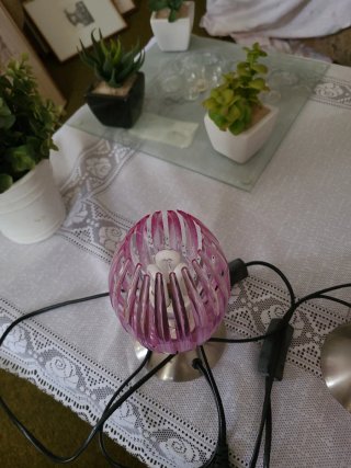 Coppia abatjour comodino rosa
