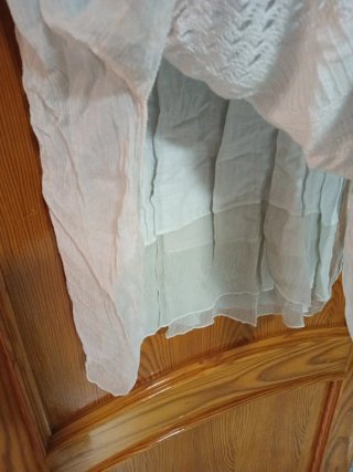 Vestido y sobrevestido beige talla única