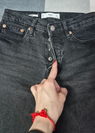 Mango MAR Jeans Rectos Negro Talla 32