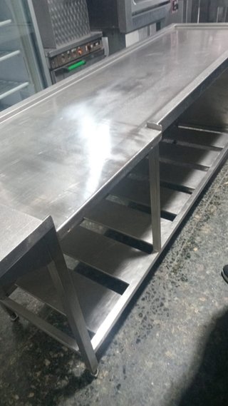 Mesa de trabajo acero inoxidable 2,20x60