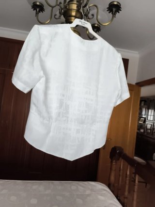 Blusa manga corta blanca