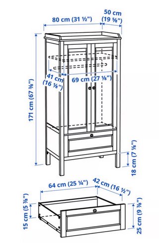 Guardaroba per bambini in legno Ikea