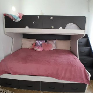 Cama litera con almacenaje
