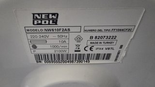 Lavadora New Pol 6kg