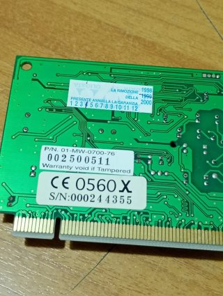 Scheda Modem PCI 56k Bel Usata