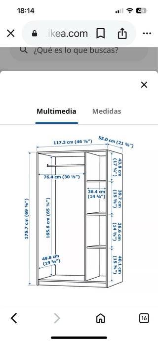 Se vende armario Ikea como nuevo