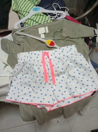Pijama corto verano niña corazones