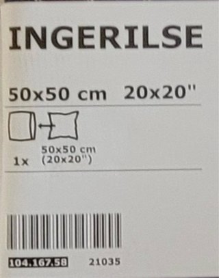 Funda cojín Ikea cuadros gris y rojo