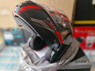 Casco Modular CGM C-Max City Negro Rojo