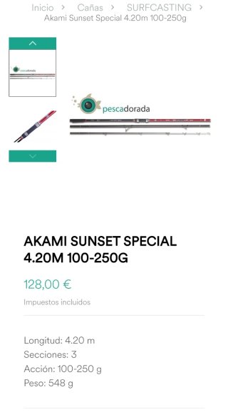 Pareja Cañas Surfcasting Akami