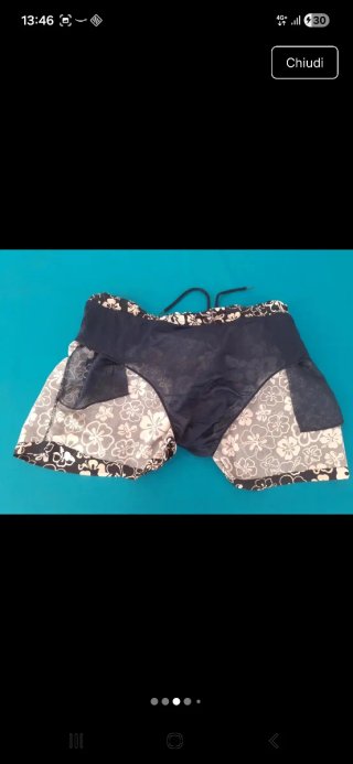 Costume da bagno TG.56 blu a fiori