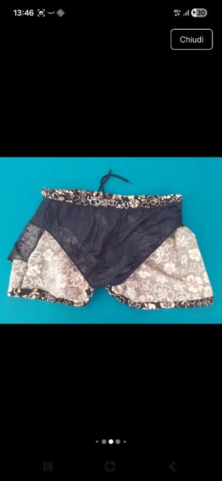 Costume da bagno TG.56 blu a fiori