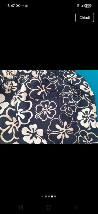 Costume da bagno TG.56 blu a fiori