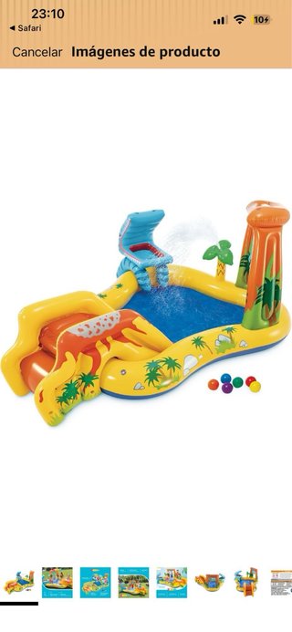 Piscina hinchable infantil dinosaurio
