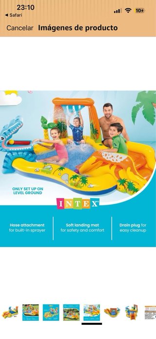Piscina hinchable infantil dinosaurio