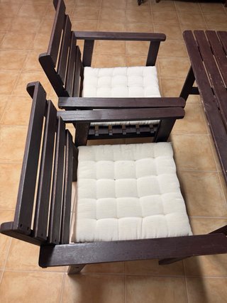 Conjunto de jardín Mesa 120x70cm