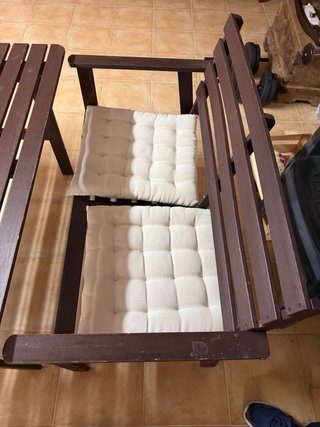 Conjunto de jardín Mesa 120x70cm