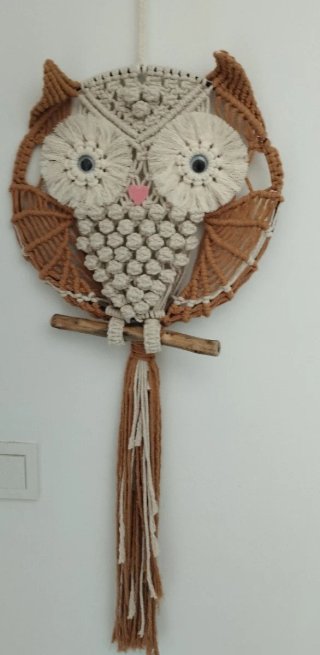 Búho Macramé Hecho a Mano