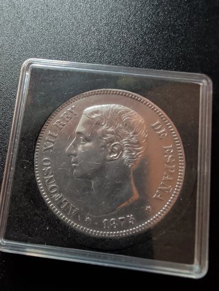 Lote 5 pesetas  monedas antiguas España