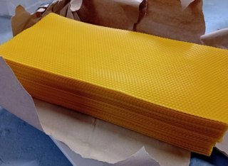 Láminas de cera de abeja para colmena y manualides