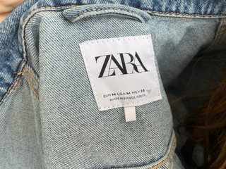 Chaqueta tejana Zara crop top M