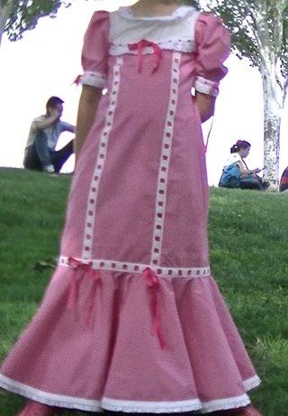 Vestido de chulapa niña rosa confección T9 Aprox