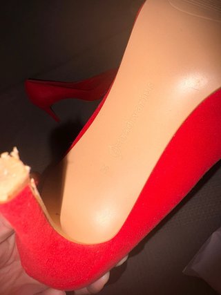 Zapatos de tacón Stradivarius rojos